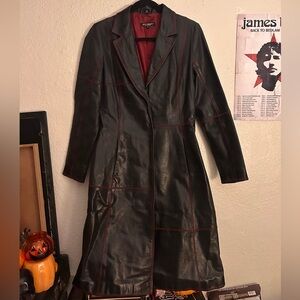 Betsey Johnson Leather Trench Coat